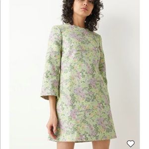 Open back jacquard mini dress